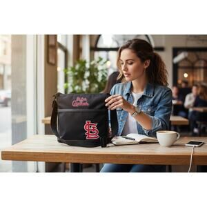 St. Louis‎ Cardinals Crossbody Bag Black Adjustable Strap